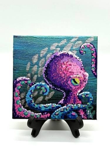 Whimsical colorful octopus - colorful,